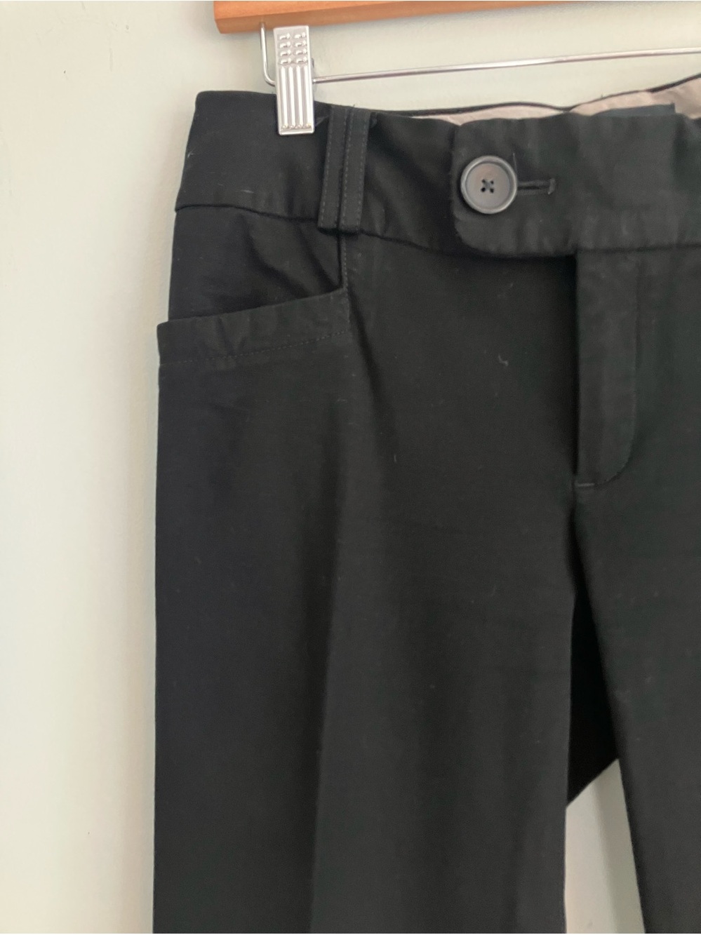 BANANA REPUBLIC Black 323 Martin Fit Flare Leg Trouser Size 8 - Picture 2 of 11